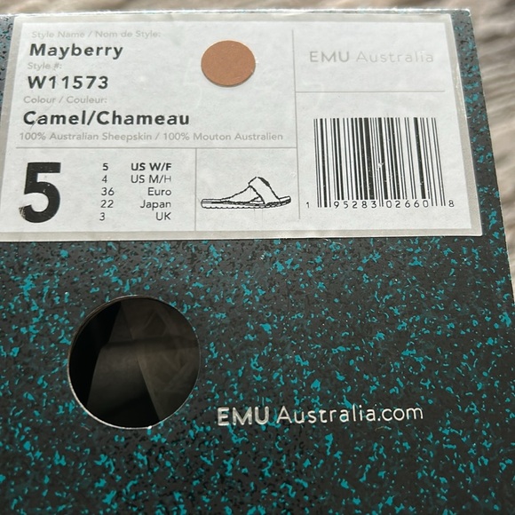Emu Australia Mayberry Sheepskin Slippers Camel NIB - Picture 6 of 7